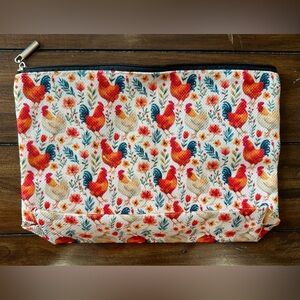 Colorful Rooster Print Pouch